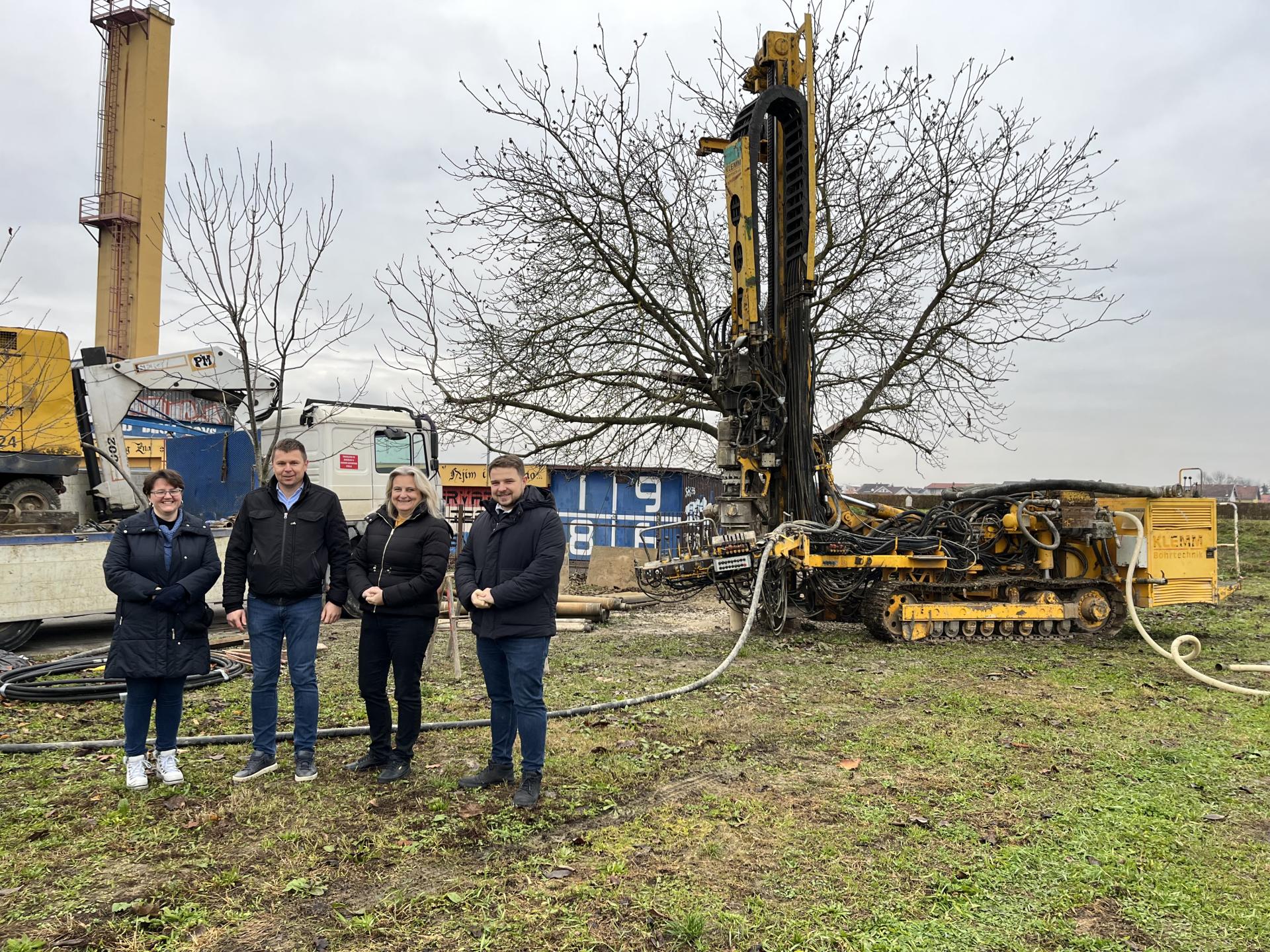 Croatian team at the Field Test Well for Groundwater Exploration to Support District Heating Heat Pump Installation in Velika Gorica, part of the Meta-Build Project